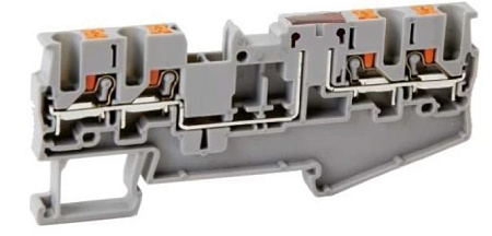 Клемма нажимная с разъединителем UJ6-2.5/2×2FD